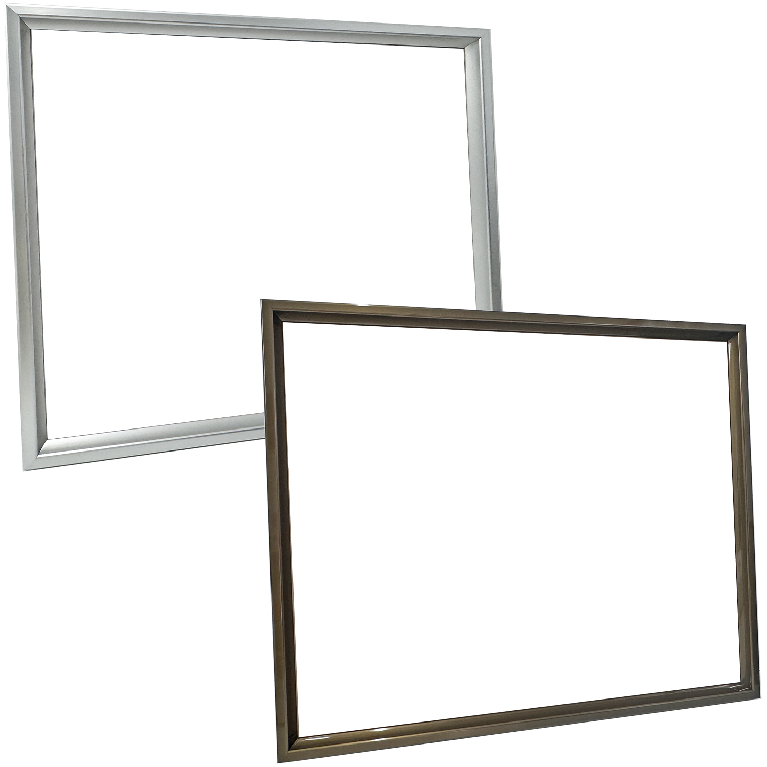 シンプルで奥行きのあるアルミ製の色紙額