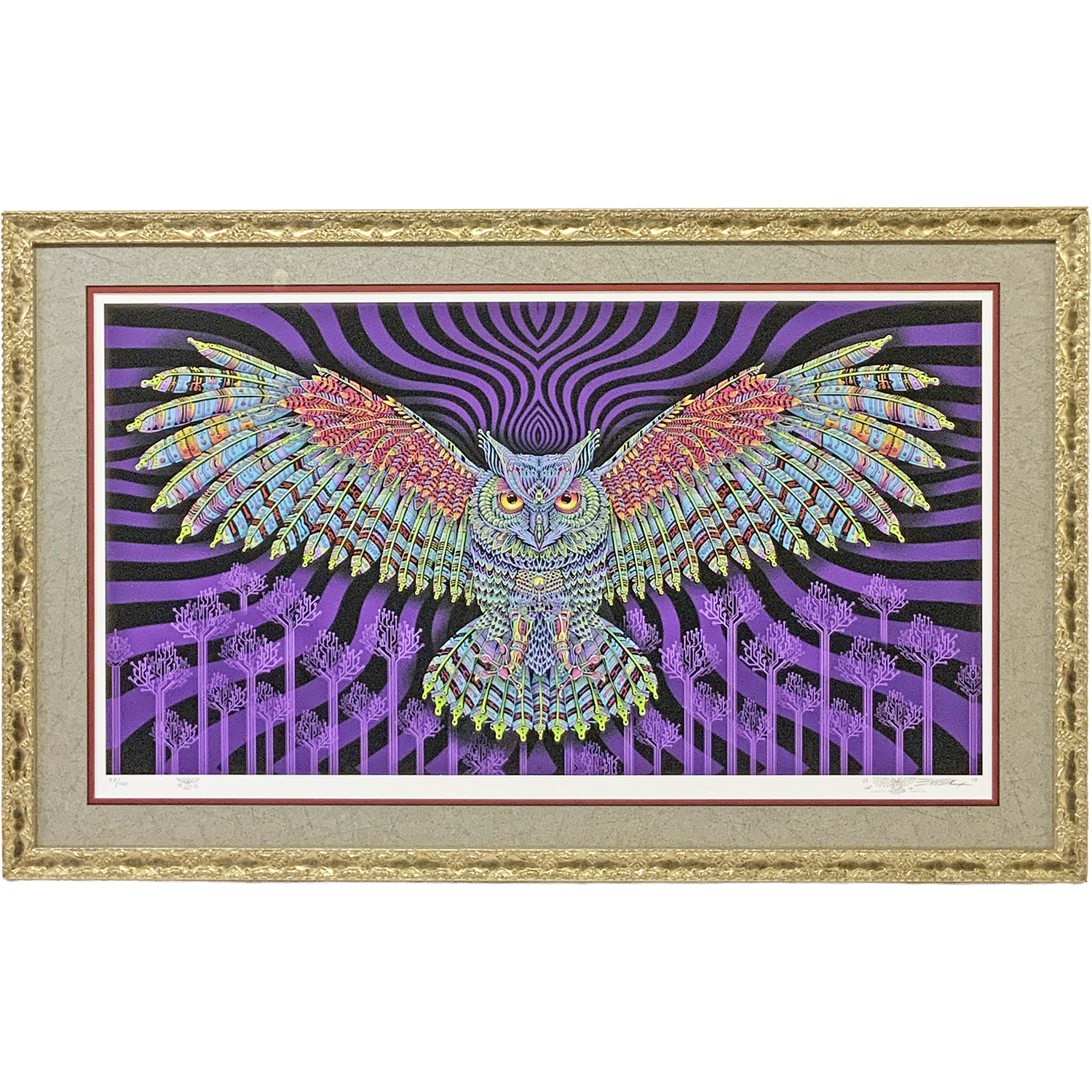 Emek ジクレー版画 [Electric Owl]
