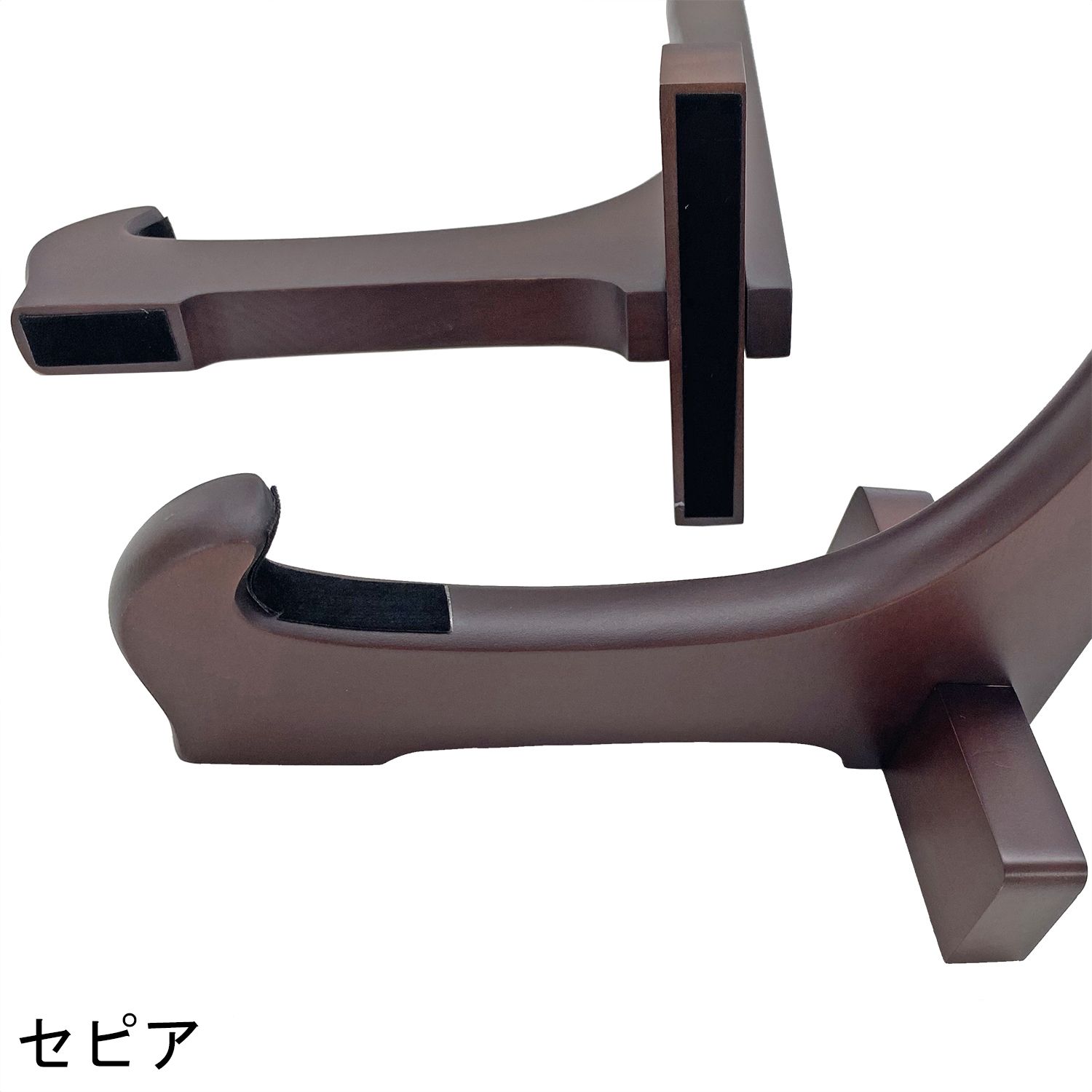 木製額立て 二本組 二本組で安定感抜群、飾る品物の幅を問わずに使える