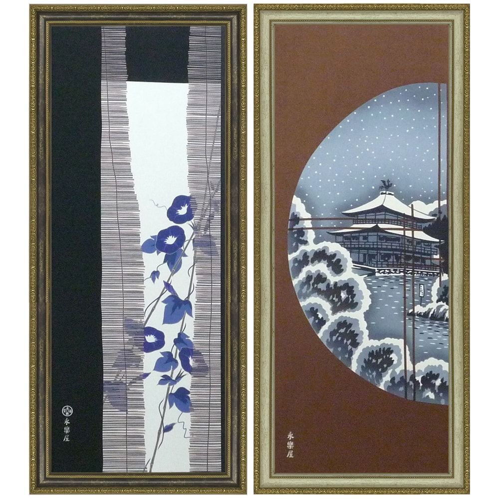 手ぬぐい額 1644 重厚なアンティーク調の色あいが特徴の手ぬぐい額