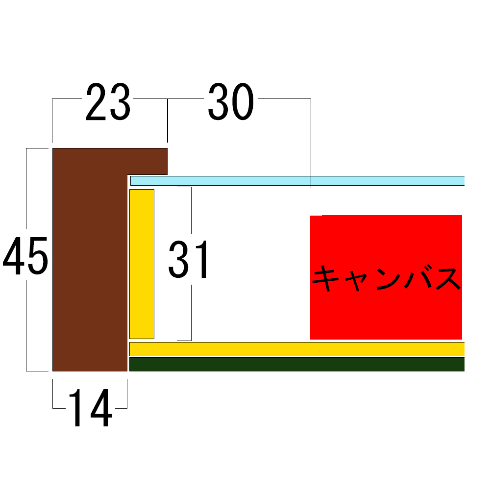詳細画像10 浮かし額 角箱(ぎんねずみ)