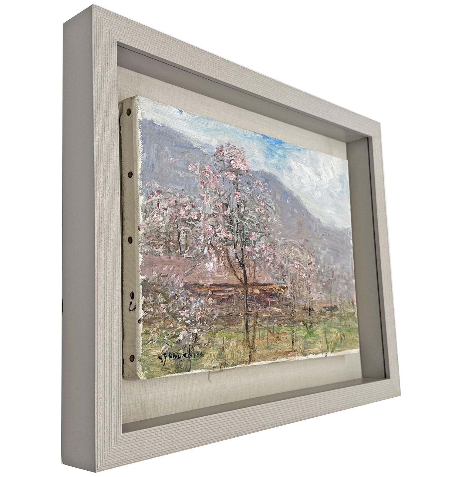 詳細画像5 浮かし額 角箱(ぎんねずみ)