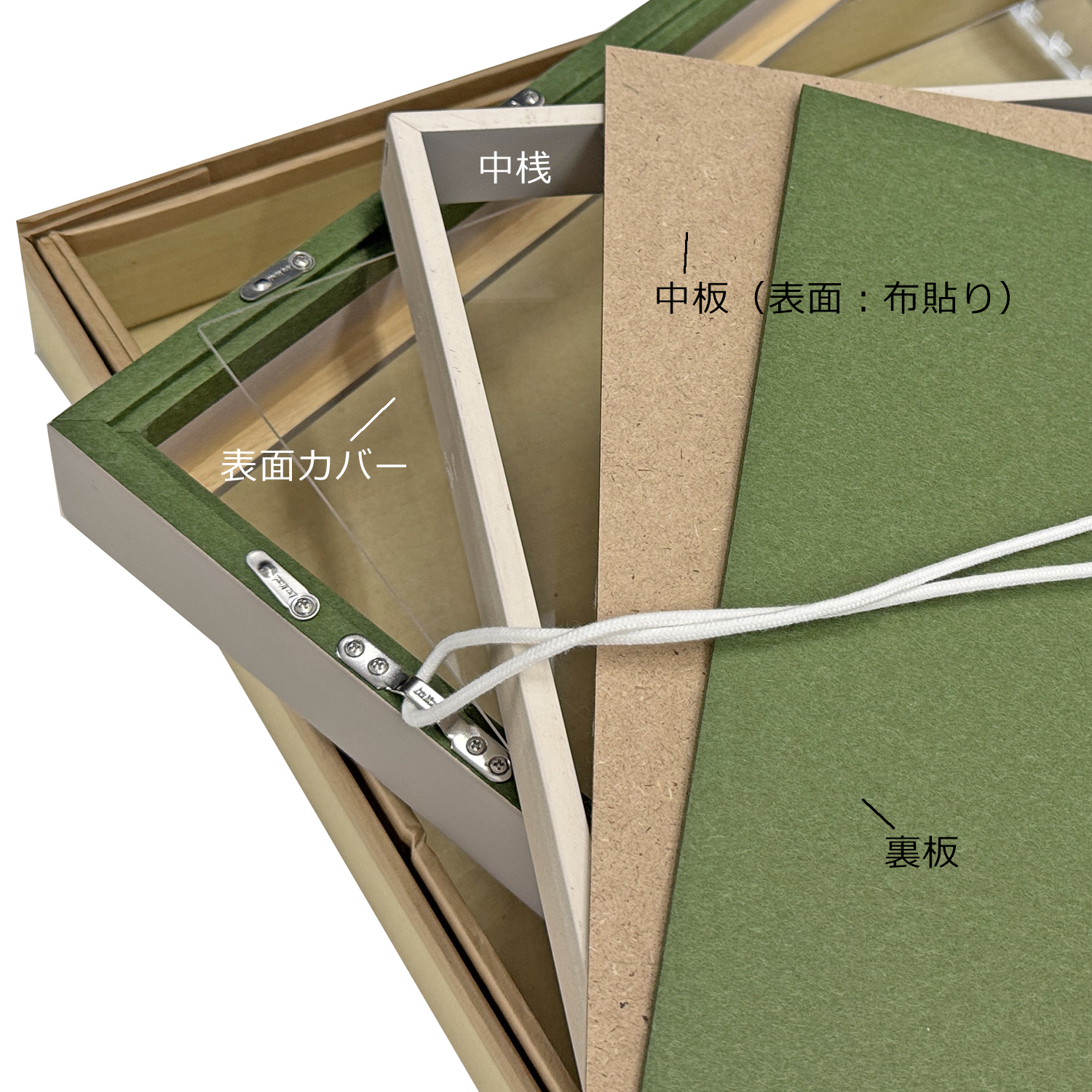 詳細画像6 浮かし額 角箱(ぎんねずみ)