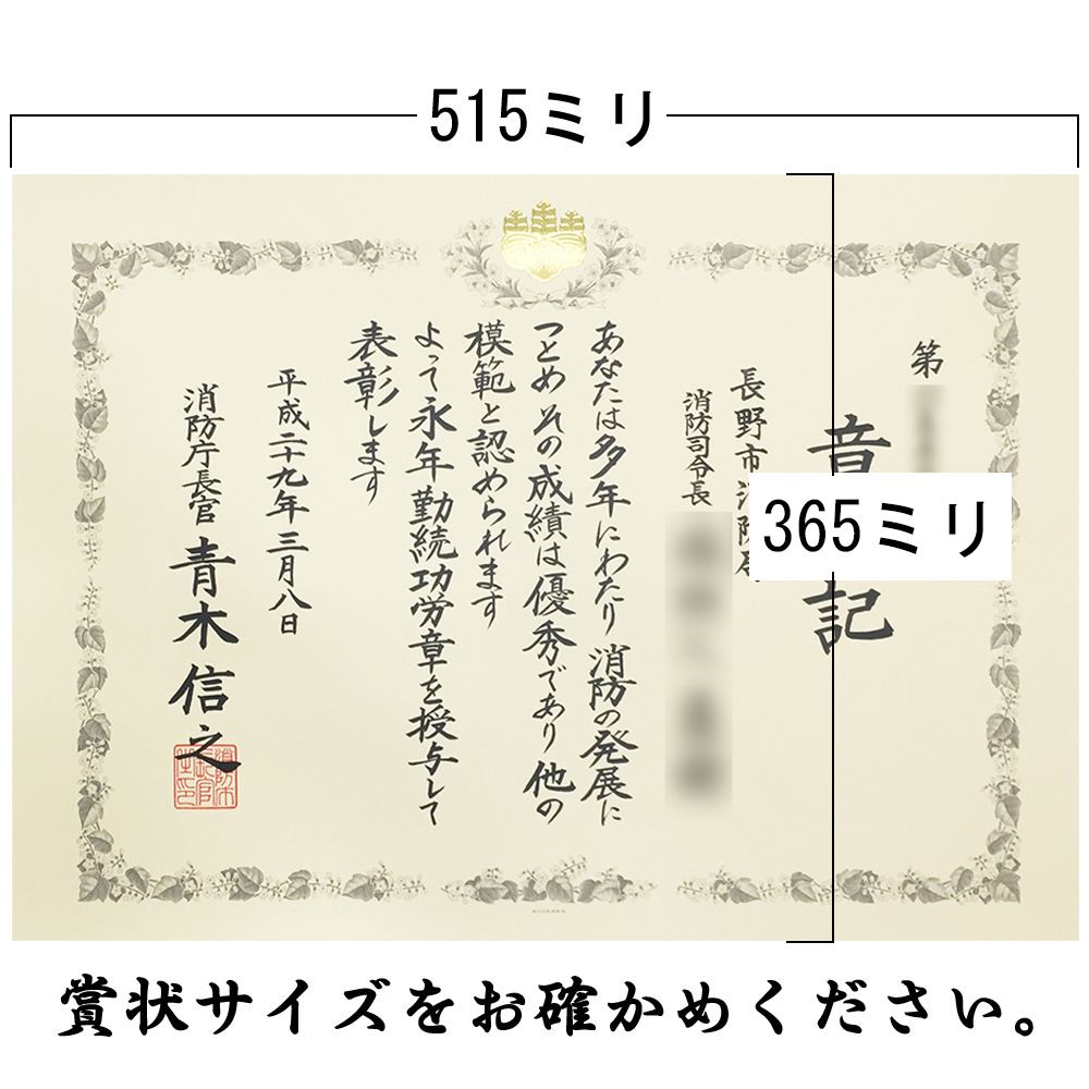 詳細画像10 [消防庁]表彰額 志賀・ケース収納型