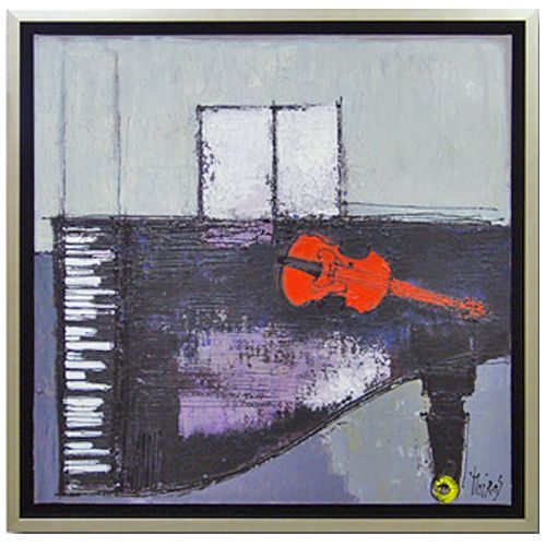 油絵 立体額に浮かし額装