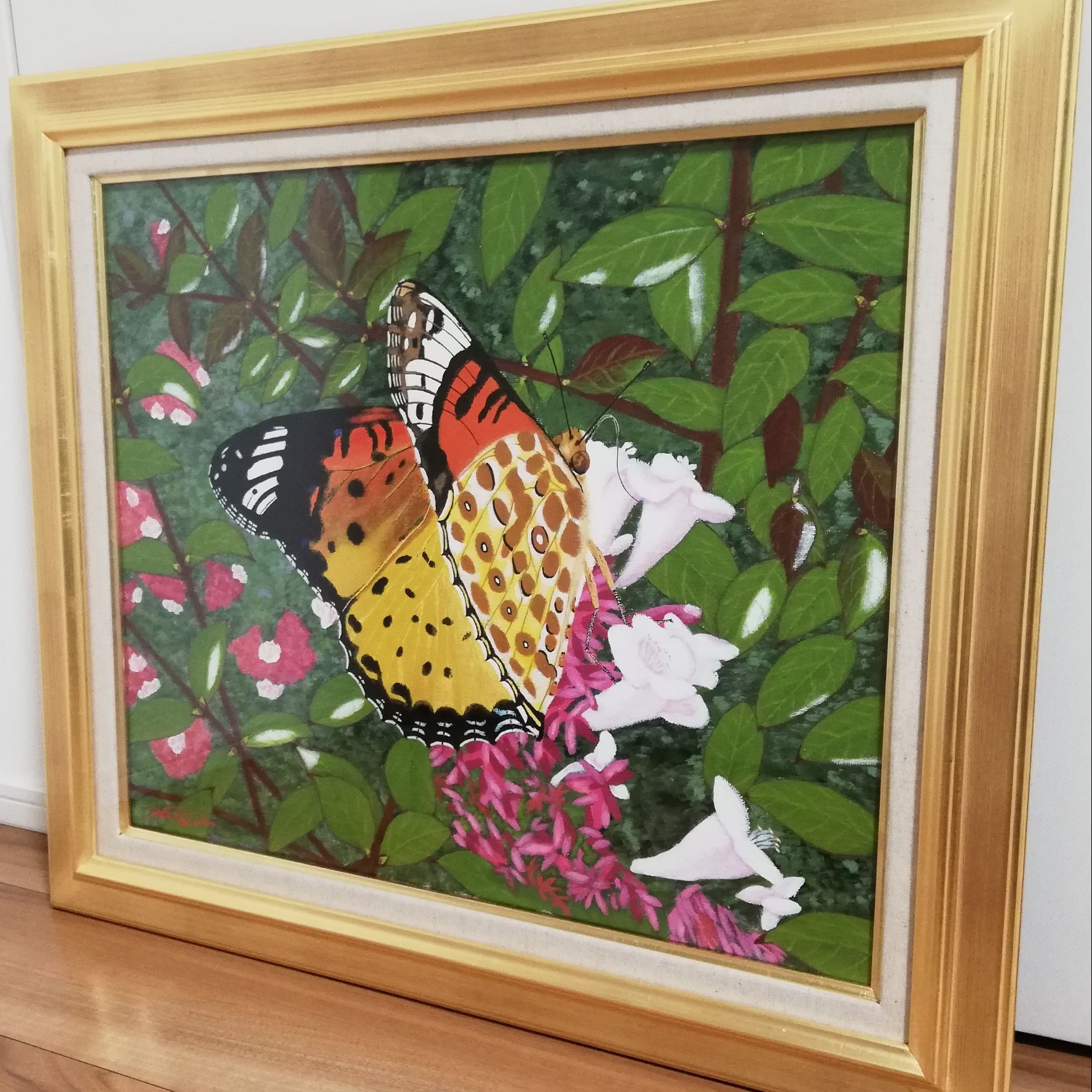 アルベロベロ　額縁付き絵画　ブタさん アルベロベロ 額縁付き絵画 ブタさん