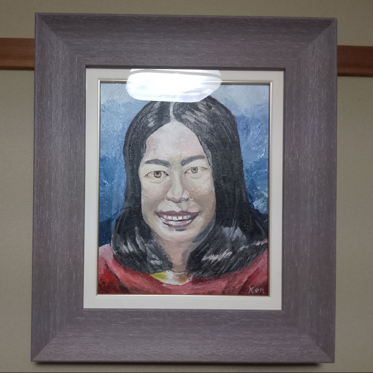 油絵 額縁付き 油絵額縁 3484 銀ねず F0号：オイダ額椽 額縁