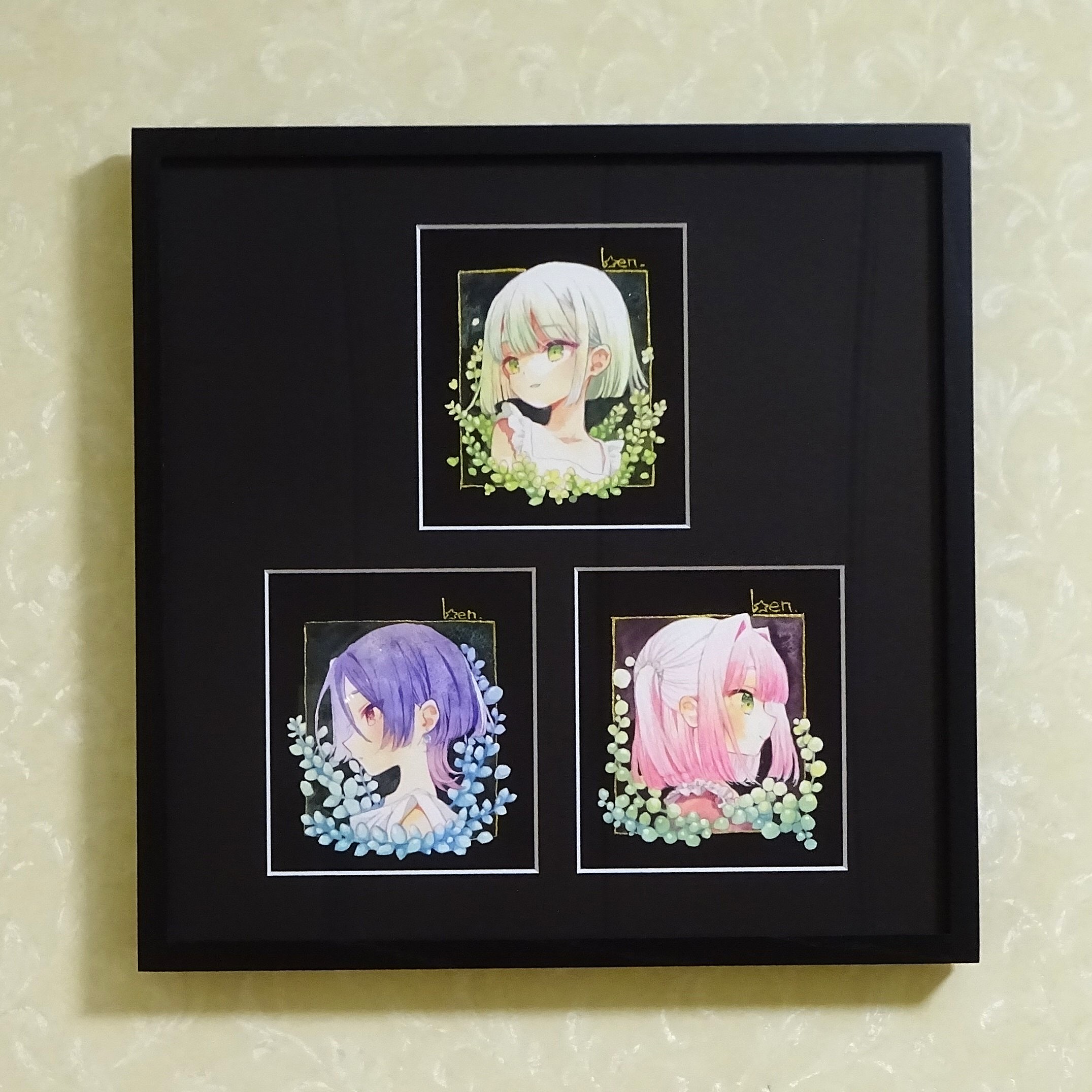 fra-me 創作の水彩イラスト画（３点） daisuke