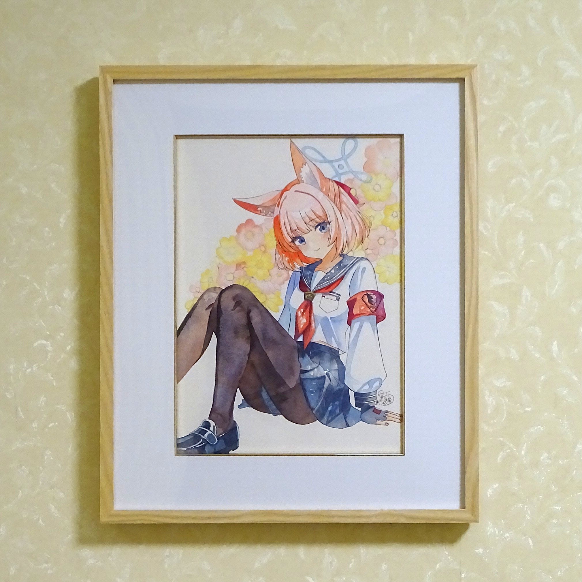 水彩イラストの額装 daisuke 1