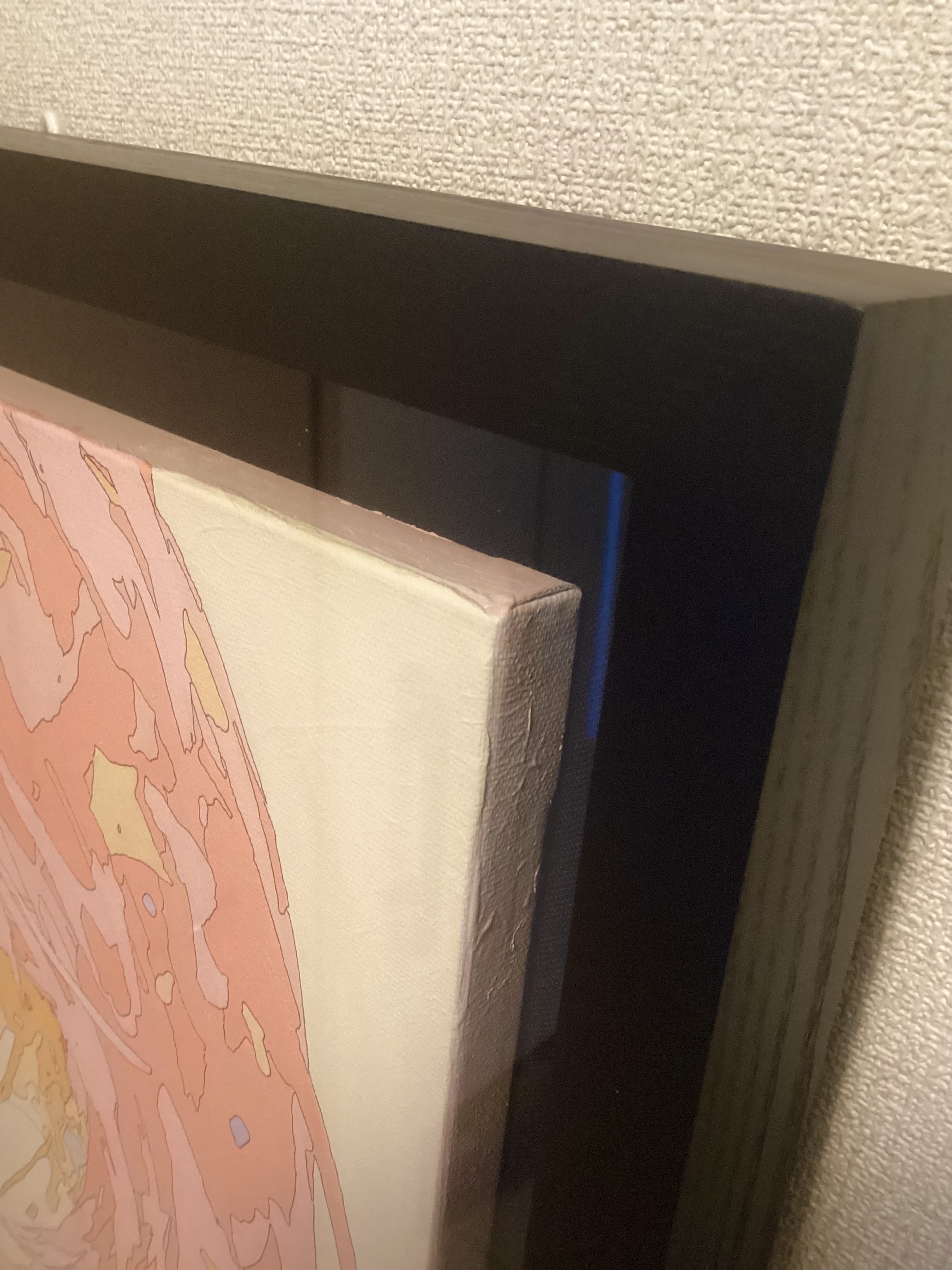 キャンバスのアクリル画 ぜろねこ 2