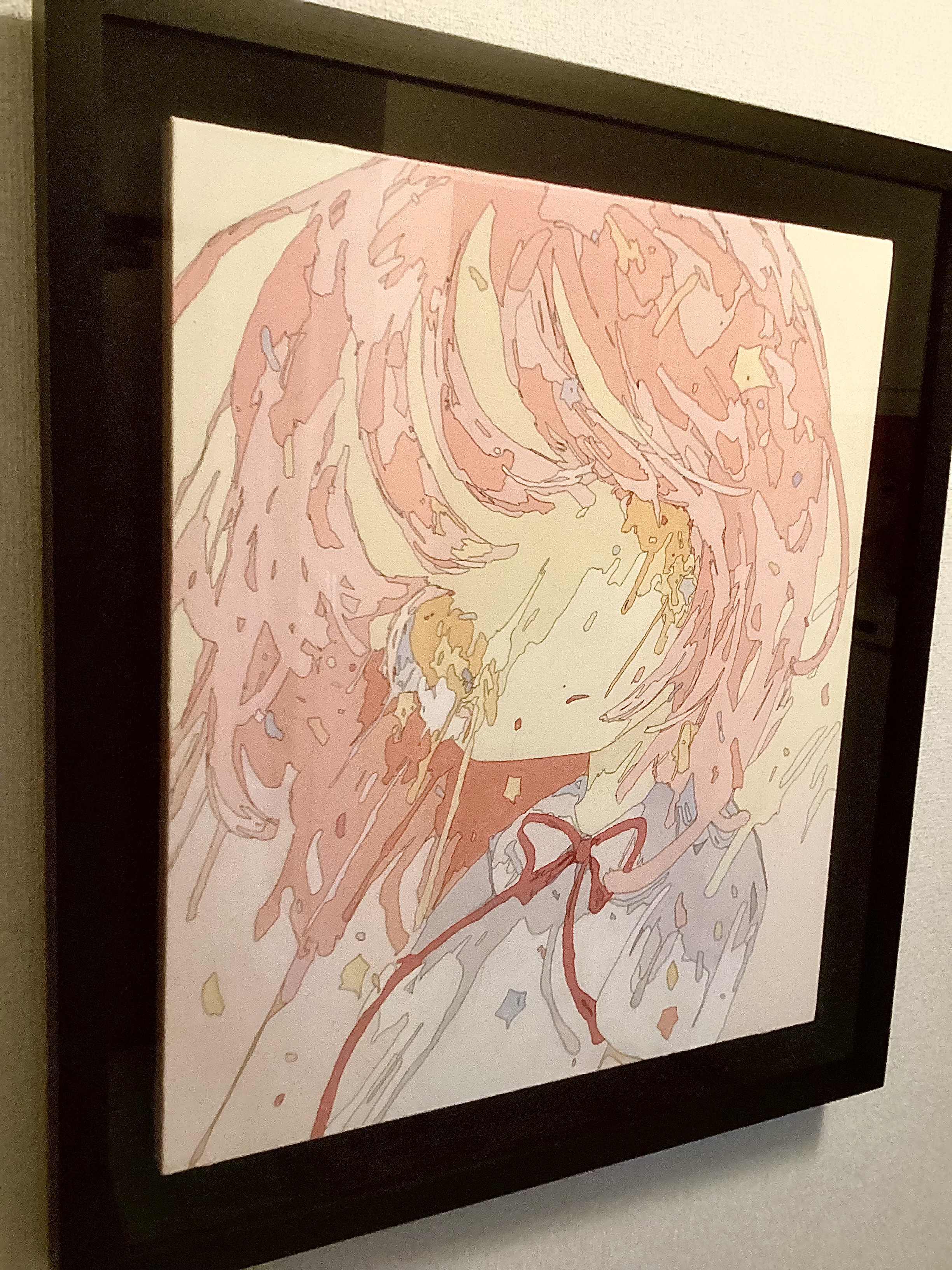 キャンバスのアクリル画 ぜろねこ 1