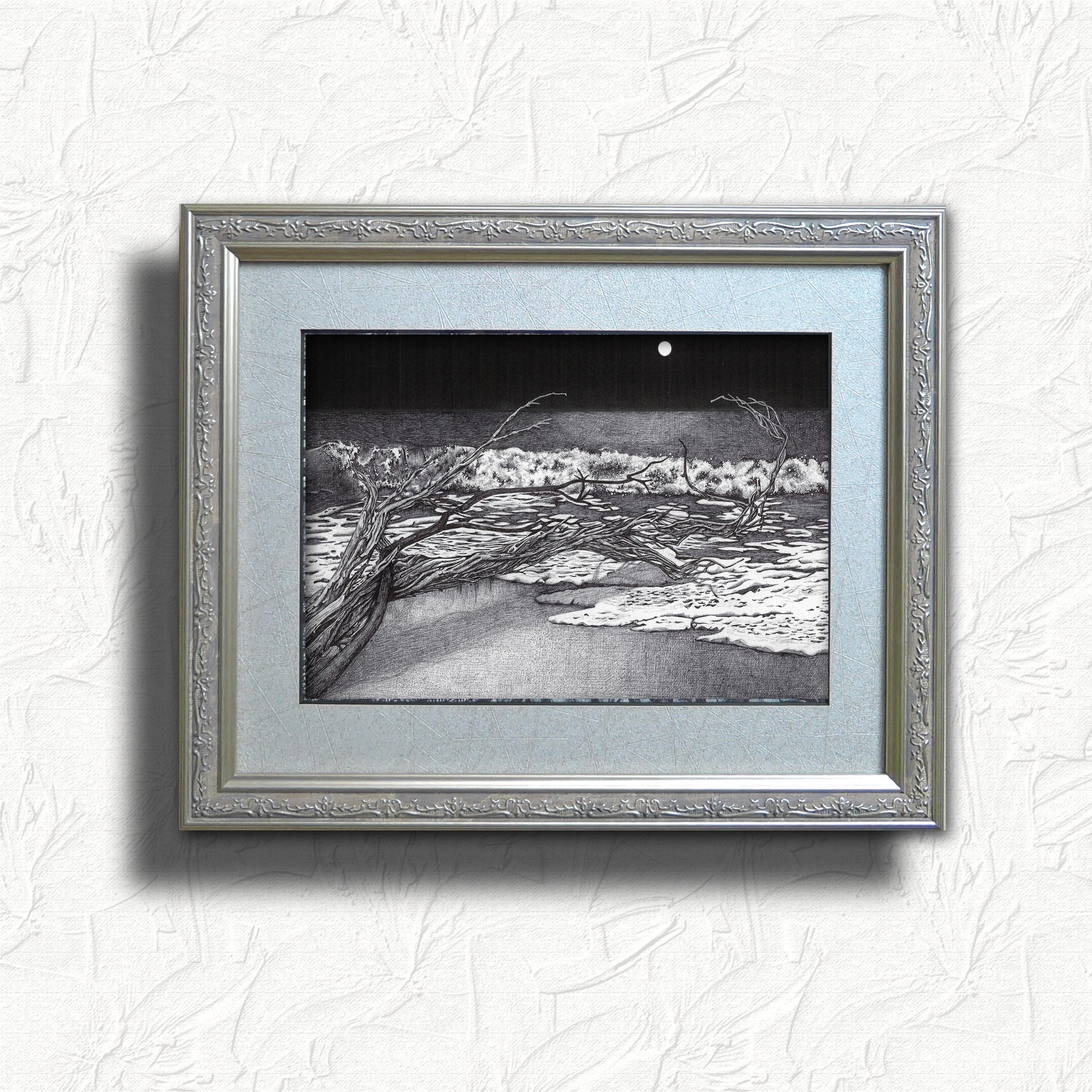 お客様の声 フレーミー 月と海と倒木と