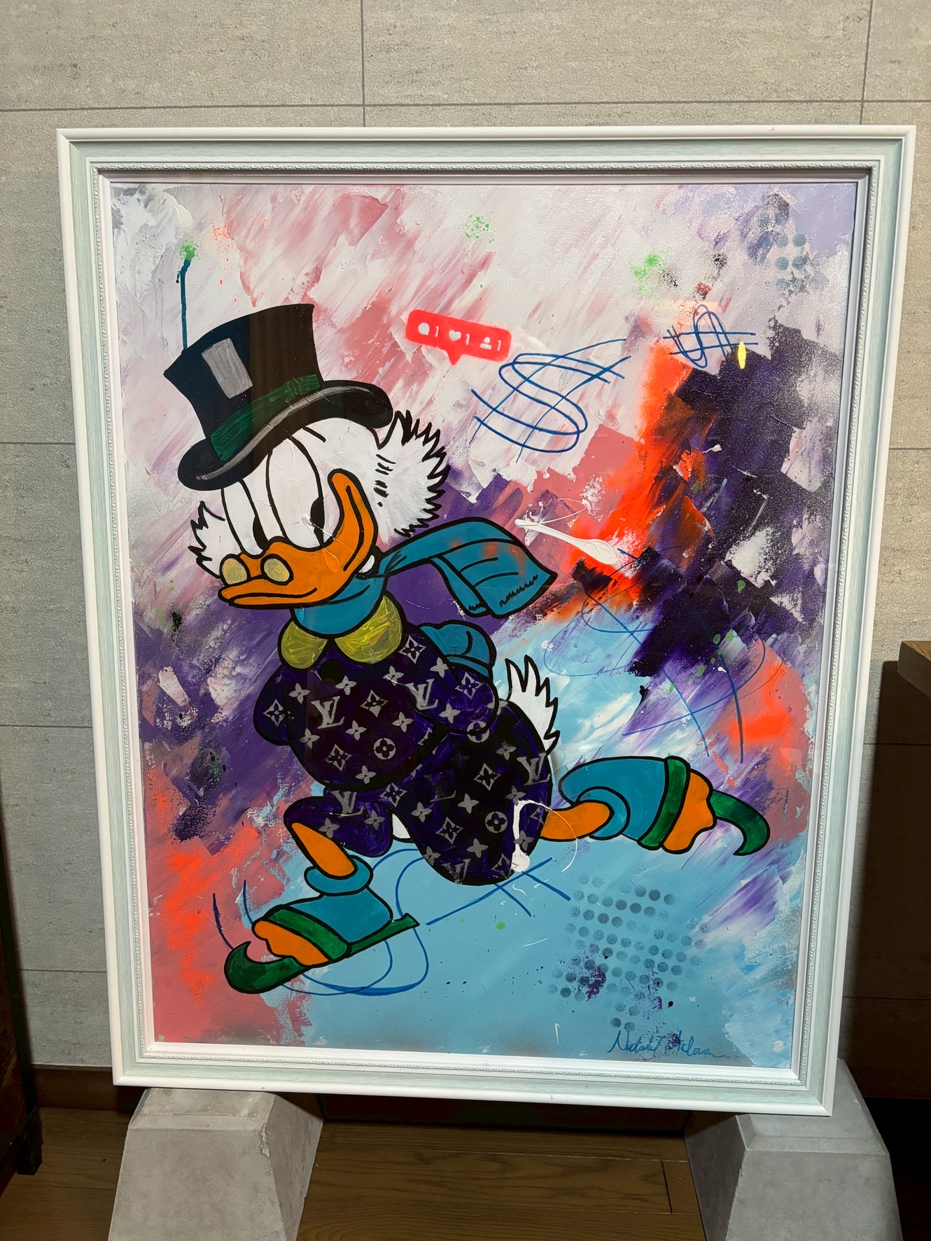 ざしきわらし 原画 アクリル画 額装 333✖️242 サイン入り 原画