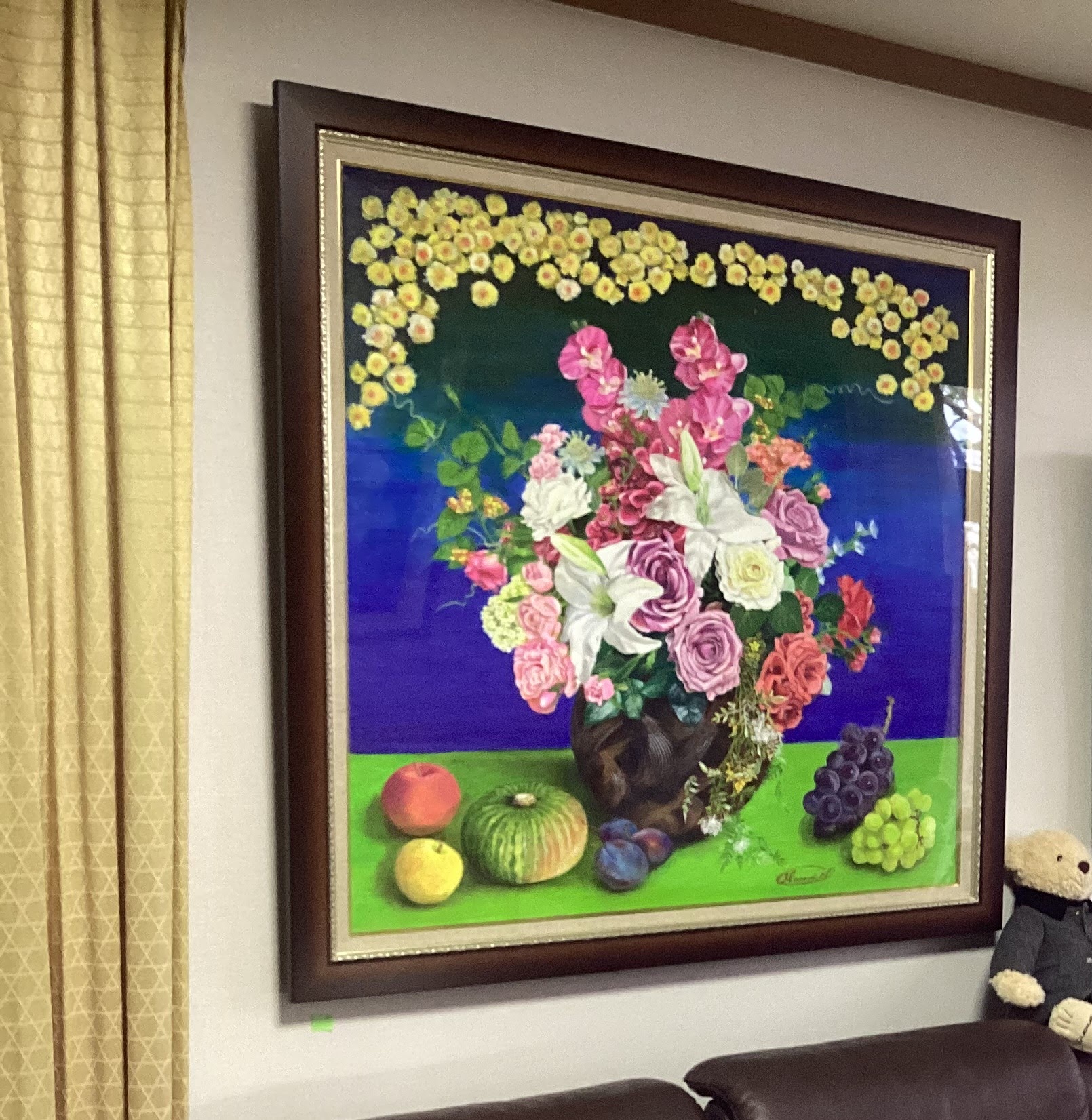 お客様の声 フレーミー 大きな花の絵