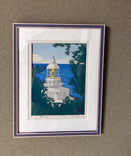 お客様の声 フレーミー 「岬の灯台」(三層構造木版画）