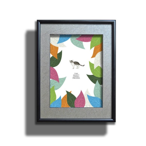 お客様の声 フレーミー 葉っぱと子猫のポスター