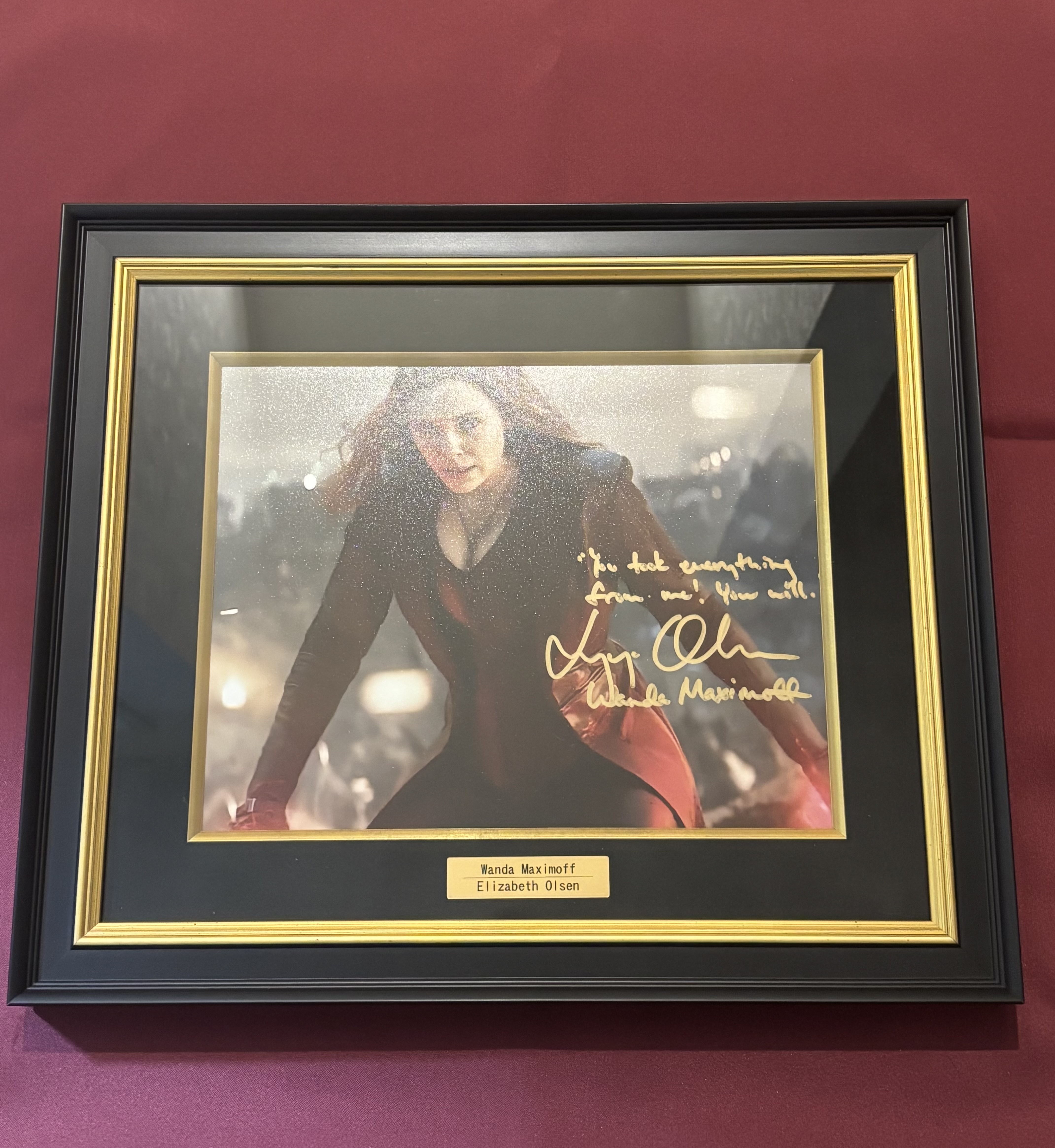 fra-me エリザベスオルセンのサイン✨ ジョニー