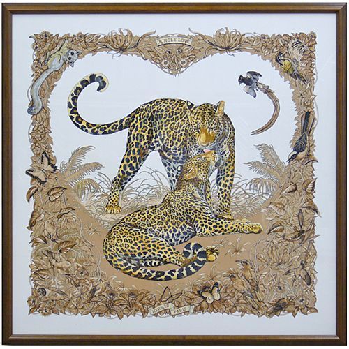 エルメス スカーフ | 90cmの標準的な大きさ、虎の図柄が描かれた