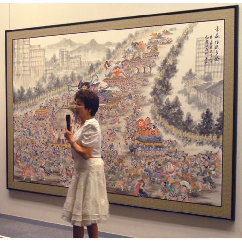 中川紀元 墨彩画 匠和額と特製布貼りマットで日本画を額装しました