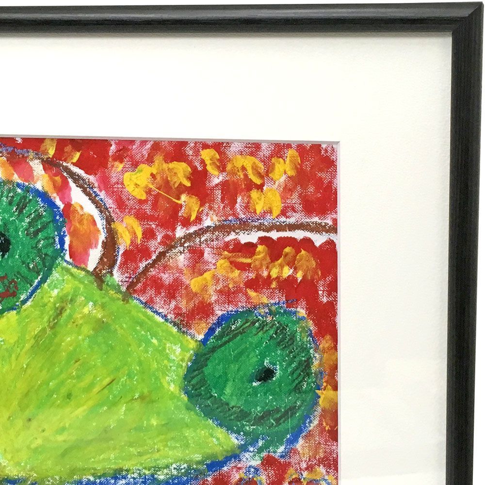 児童画 カマキリ 県展で受賞したカラフルな児童画を、コメント