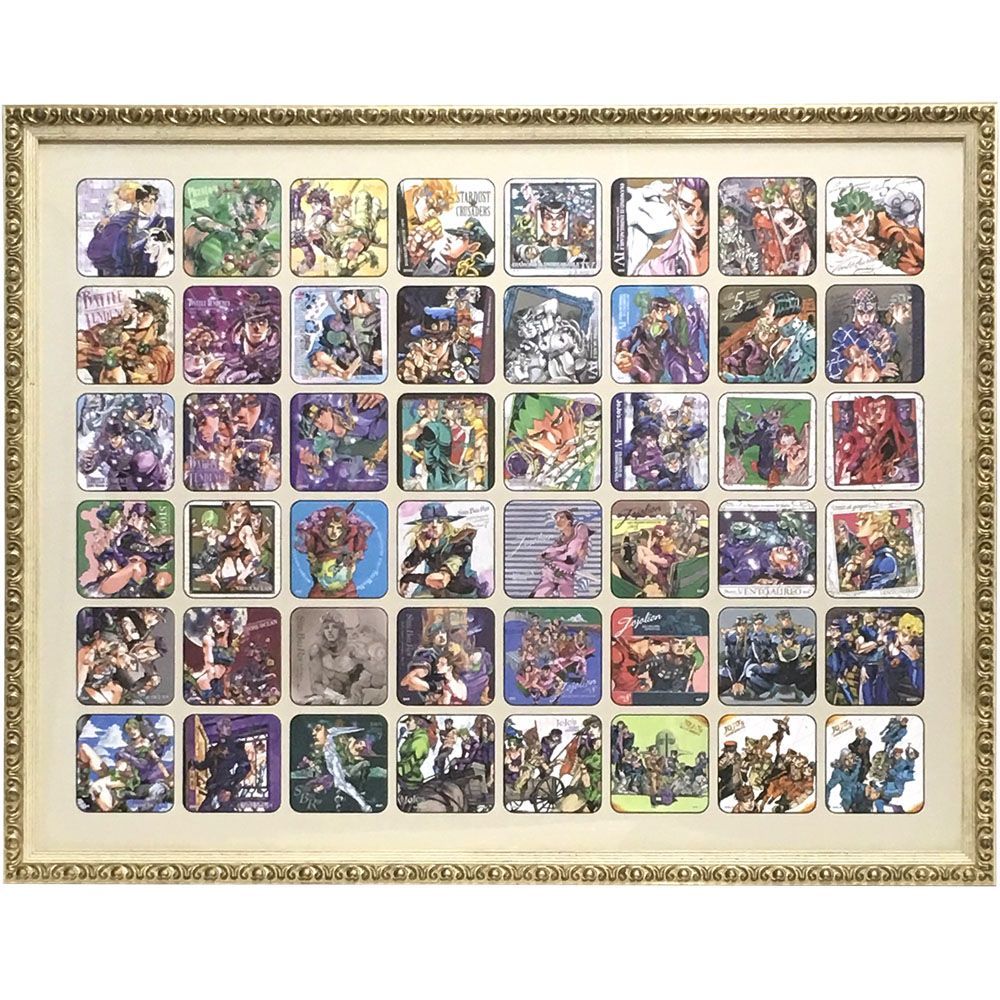 Jojo アートコースター 荒木飛呂彦原画展のコースターをイタリア製のフレームで額装しました