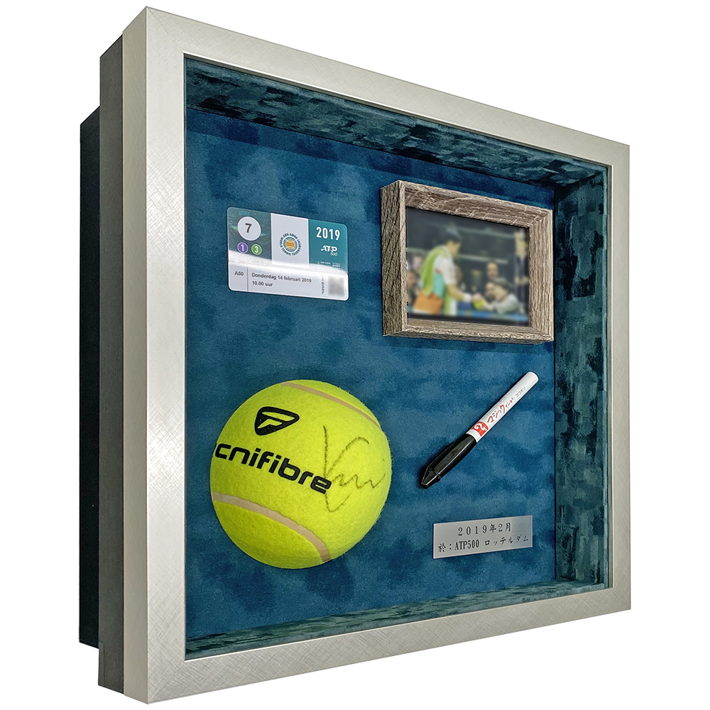 サイン入テニスボール 錦織圭 直径13cmほどの、サイン用の大きなテニス