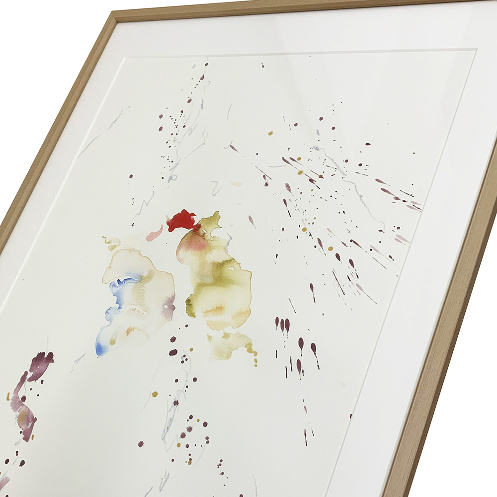桜の小径」透明水彩画 原画 風景画 額縁付 F6サイズ 絵画 Oni
