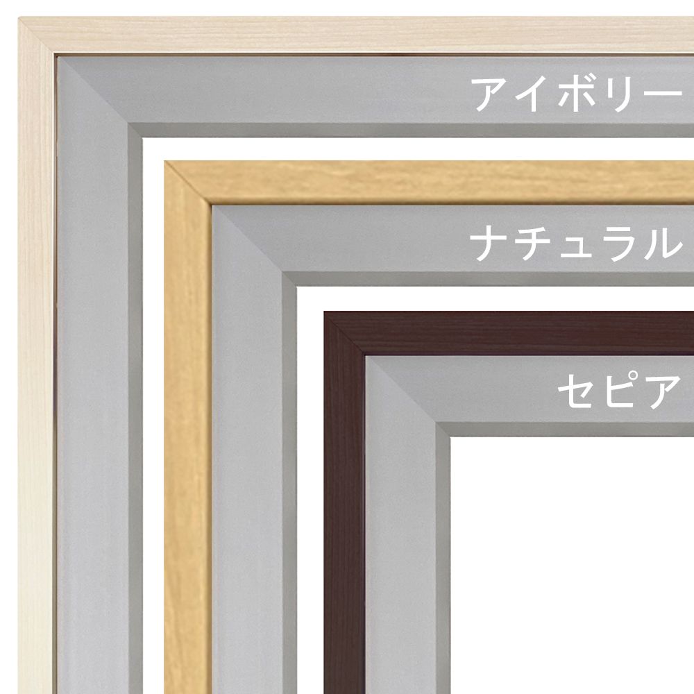8145円 おすすめ 木製フレーム 角丸仕様 縦横兼用 ■角丸長方形額 900×300mm ブラウン セピア