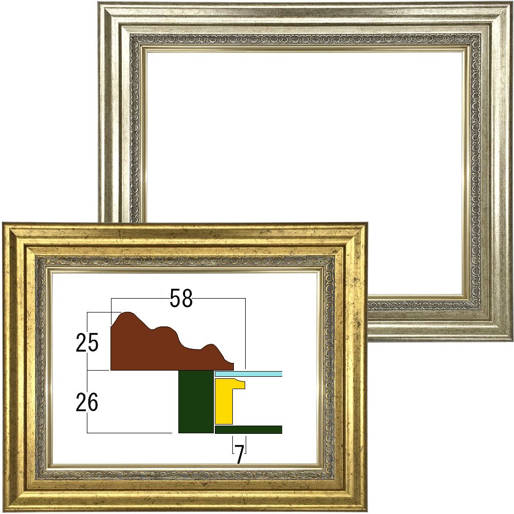 油絵額縁 8164 ヴィンテージ風の華やかな軽量油彩額