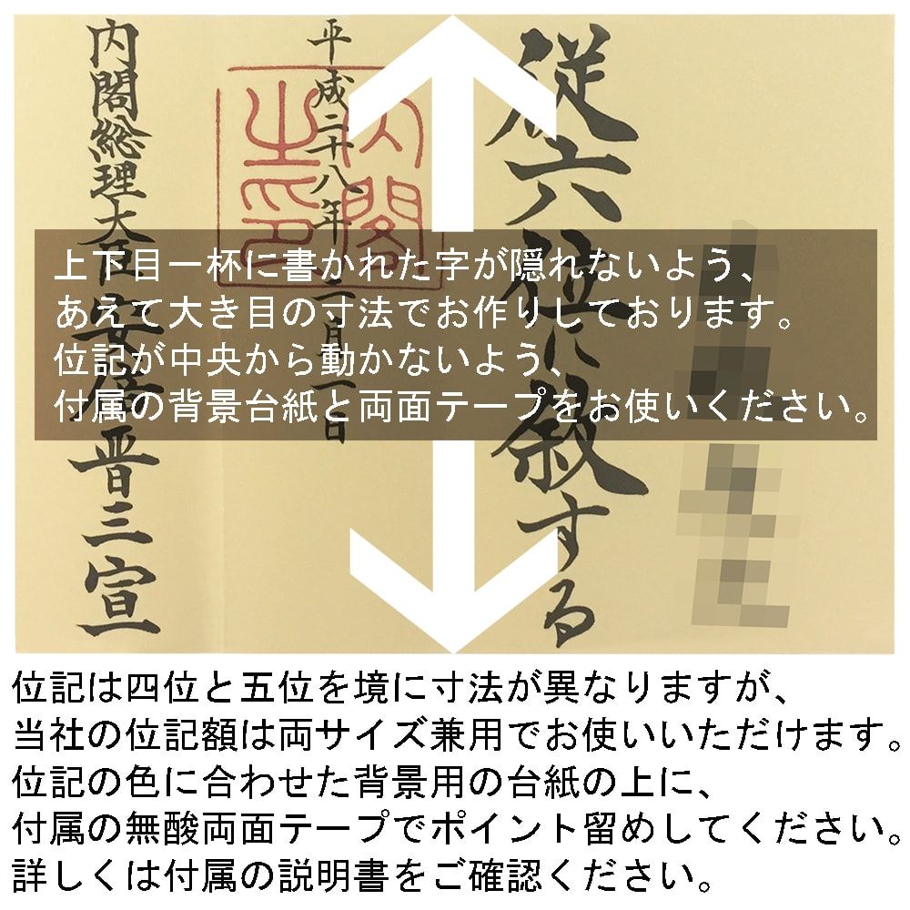 位記(叙位)のセット方法