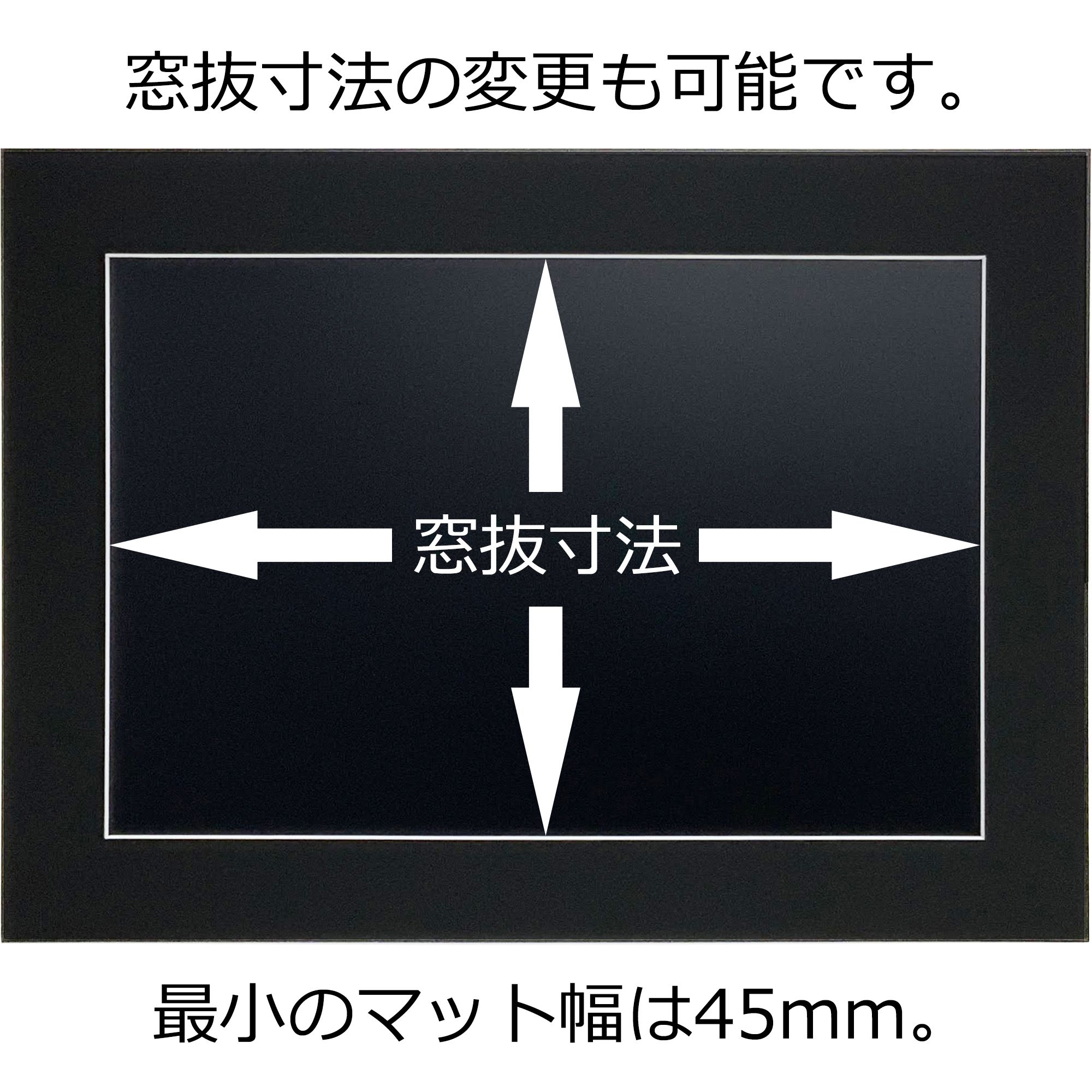 マット窓抜寸法の決め方