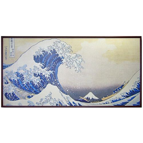 ポスター 北斎・浪裏 北斎の浮世絵・浪裏、70cm×140cmの特大